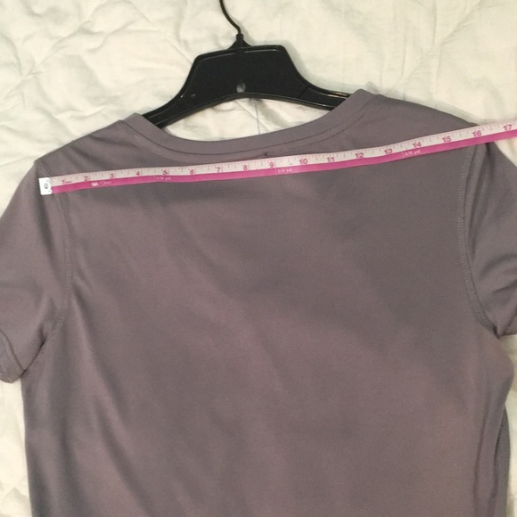 Danskin gray athletic “fear less” graphic sexy yoga gym athletic top S 4-6 NEW - Picture 14 of 16